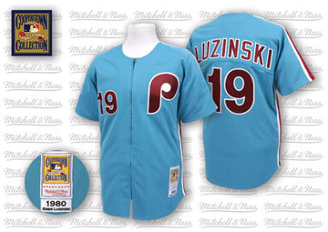 Luzinski Philadelphia Phillies blue Throwback jersey
