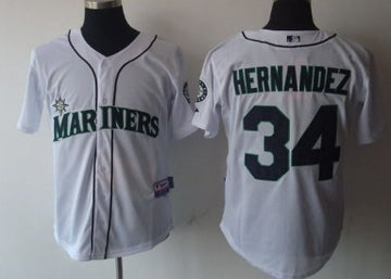 Felix Hernandez Seattle Mariners white jersey