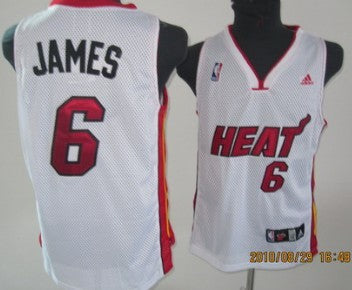 LeBron James Miami Heat white jersey