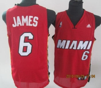 LeBron James Miami Heat red jersey