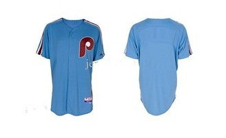Custom Philadelphia Phillies blue jersey