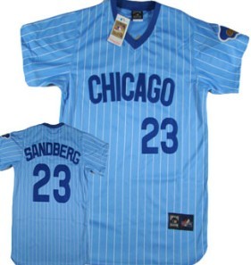 Ryne Sandberg Chicago Cubs blue Throwback jersey