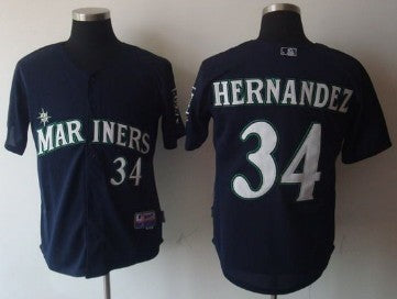Felix Hernandez Seattle Mariners navy jersey