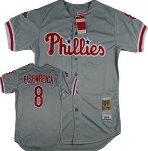 Jim Eisenreich Philadelphia Phillies gray Throwback jersey