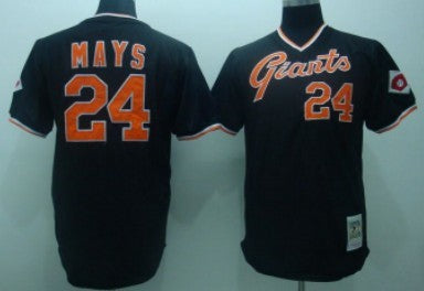 Willie Mays San Francisco Giants black Throwback jersey