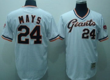 Willie Mays San Francisco Giants white Throwback jersey