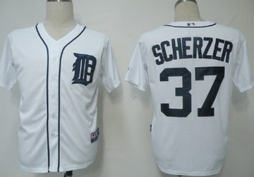 Max Scherzer Detroit Tigers white jersey