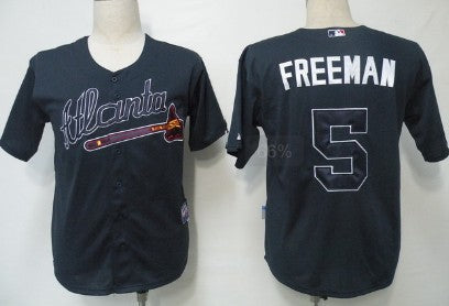 Freddie Freeman Atlanta Braves navy jersey