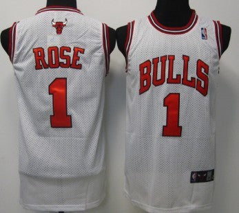 Derrick Rose Chicago Bulls white jersey