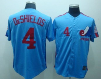 DeShields Washington Nationals blue Throwback jersey