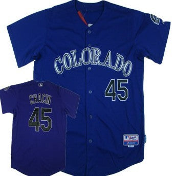 Chacin Colorado Rockies purple jersey