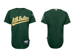 Custom Oakland Athletics green jersey
