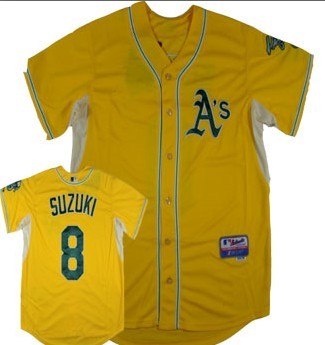 Suzuki Oakland Athletics yellow jersey