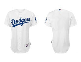 LA Blank Los Angeles Dodgers white jersey