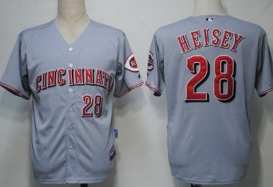 Heisey Cincinnati Reds gray jersey