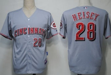 Heisey Cincinnati Reds gray jersey