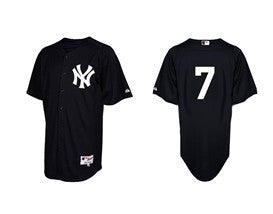 Mickey Mantle New York Yankees black jersey