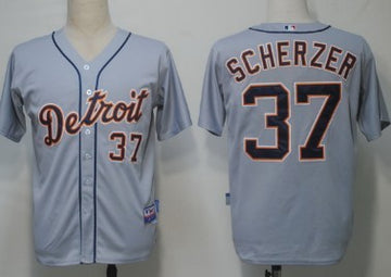 Max Scherzer Detroit Tigers gray jersey