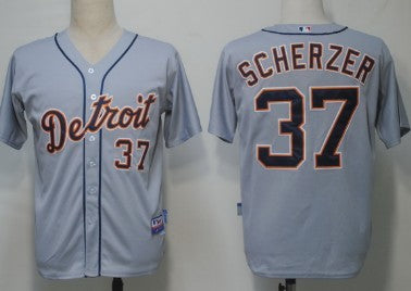 Max Scherzer Detroit Tigers gray jersey