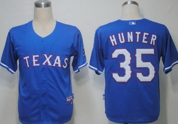 Hunter Texas Rangers blue jersey