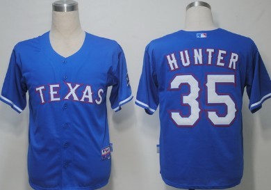 Hunter Texas Rangers blue jersey