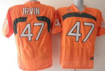 Irvin Miami Hurricanes orange jersey