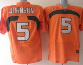 Johnson Miami Hurricanes orange jersey