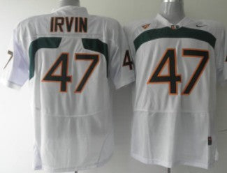 Irvin Miami Hurricanes white jersey