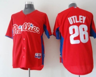 Chase Utley Philadelphia Phillies red jersey