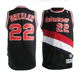 Clyde Drexler Portland Trail Blazers black Throwback jersey