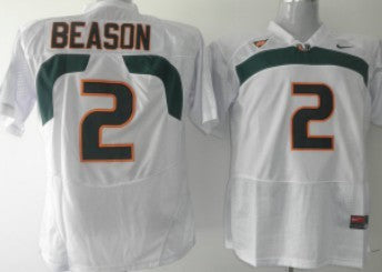Jon Beason Miami Hurricanes white jersey