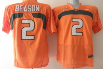 Jon Beason Miami Hurricanes orange jersey