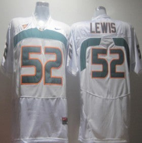 Lewis Miami Hurricanes white jersey
