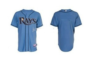 Custom Tampa Bay Rays blue jersey