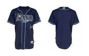 Custom Tampa Bay Rays navy jersey