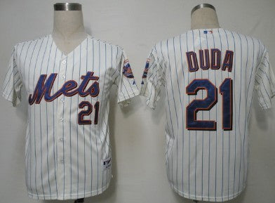 Lucas Duda New York Mets cream jersey