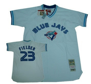 Fielder Toronto Blue Jays white Throwback jersey