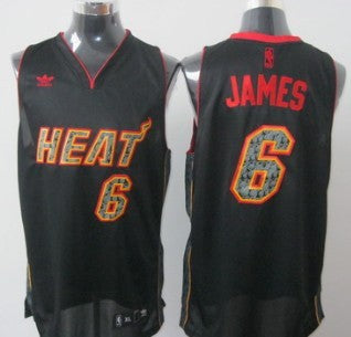 LeBron James All Miami Heat black Fashion jersey