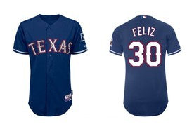 Feliz Texas Rangers blue jersey