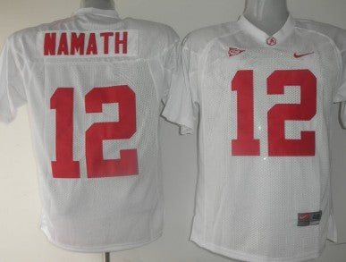 Namath Alabama Crimson Tide white jersey