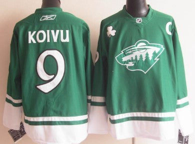 Mikko Koivu St. Patrick's Day Minnesota Wild green jersey