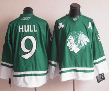 Bobby Hull St. Patrick's Day Chicago Blackhawks green jersey