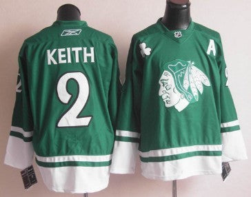 Duncan Keith St. Patrick's Day Chicago Blackhawks green jersey