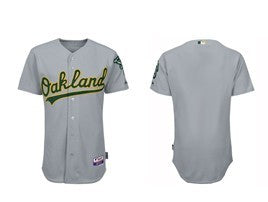Custom Oakland Athletics gray jersey