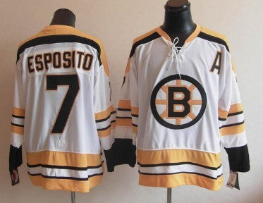 Phil Esposito Boston Bruins white Throwback jersey