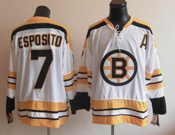Phil Esposito Boston Bruins white Throwback jersey