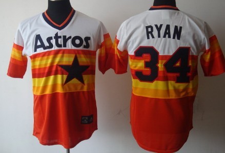 Nolan Ryan Houston Astros rainbow Throwback jersey