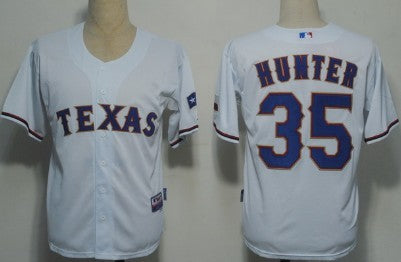 Hunter Texas Rangers white jersey