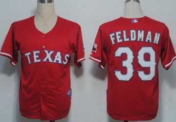 Feldman Texas Rangers red jersey