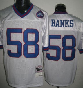 Banks New York Giants white Throwback jersey